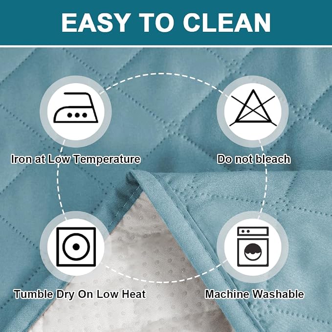 Turquoize 100% Waterproof Futon Cover Futon Slipcover Washable Armless Sofa Bed Slipcover Protector Seat Width Up to 70" with Adjustable Elastic Strap Anti-Slip for Dogs, Stone Blue - Image 7