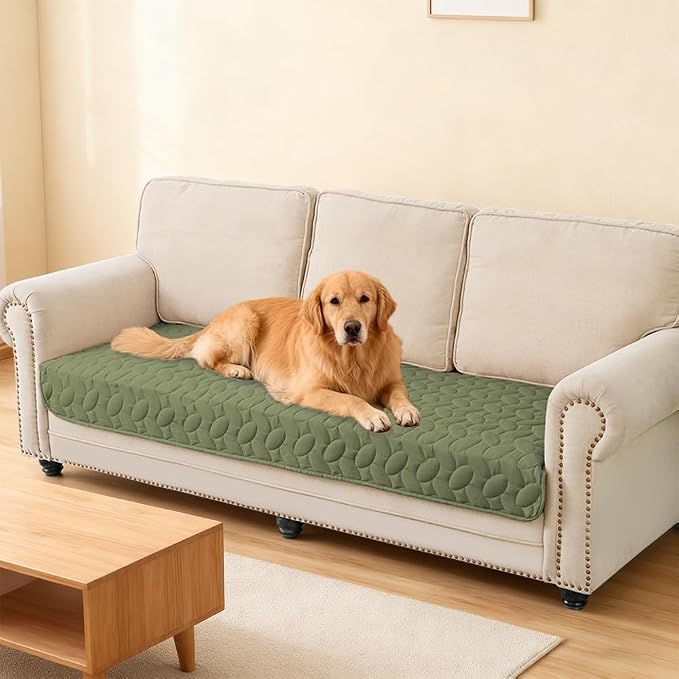 Ameritex Waterproof Pet Bed Cover Anti-Slip Dog Bed Blanket for Sofa and Furniture Waterproof New Pattern Design (Green, 30x53 Inch (Pack of 1)) - Image 6