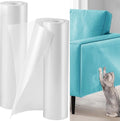 SenseYo Anti Cat Scratch Furniture Protector 236" x 12" Sticky Couch Protector Pet Scratching Deterrent Tape from Cat Dog Claws for Sofa Corners Walls Doors Bed by SenseYo