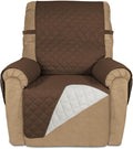 PureFit Reversible Recliner Chair Covers Couch Covers for Dogs, 19 in | Coffee/Ivory, Water Resistant Couch Protector, Washable Pet Couch Cover with Non Slip and Elastic Straps For Kids by PureFit