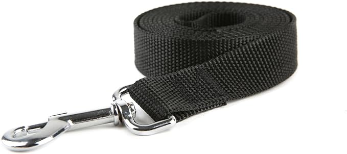 Nylon Dog Training Leash, Traction Rope, 4Ft /5 Foot /6 Feet Long, 5/8 inch 3/4 Inch 1 Inch Wide, for Small and Medium Dogs (3/4'' x 4 F, Black) - Image 2