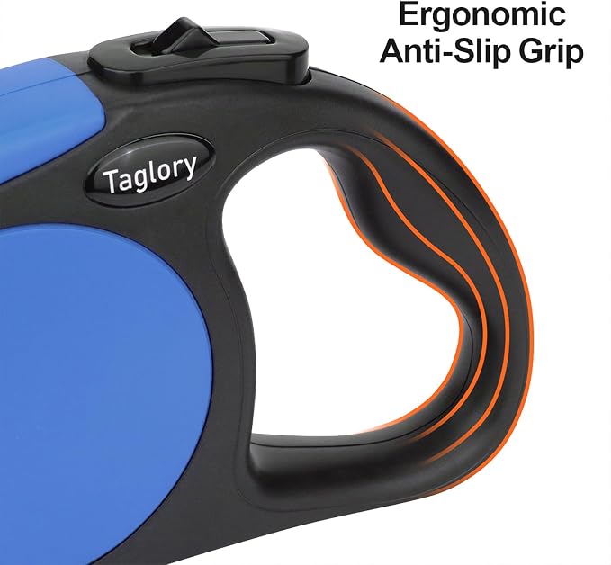 Taglory Retractable Dog Leash, One-Handed Brake, 16ft, Up to 44 lbs, Blue | More Freedom While Staying in Control, Smooth Retraction, Tangle-Free Design, Easy-Grip Handle, Daily Neighborhood Walks - Image 6