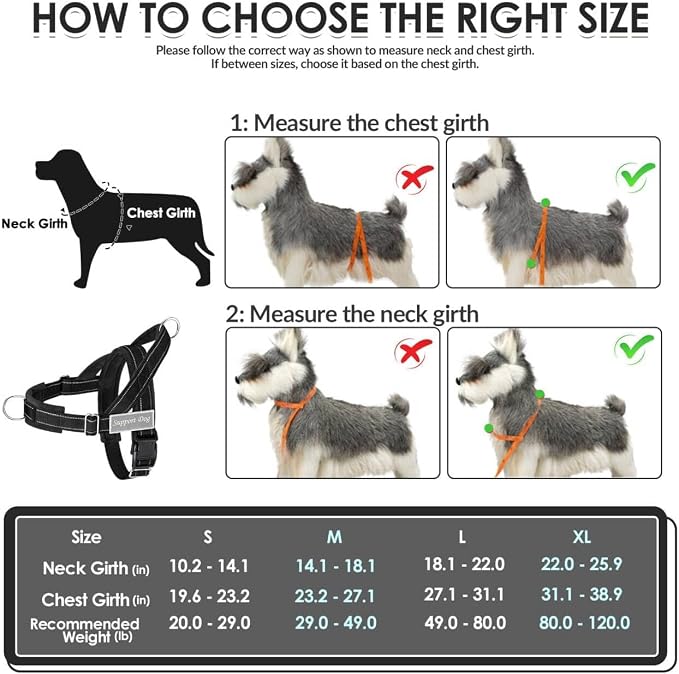 SlowTon No Pull Dog Harness with Front Clip - Heavy Duty, Soft Padded | Neck & Chest Adjustable, Tactical Pet Vest and Leash Set for Large Medium Sized Dogs, for Easy Walk & Training, Black XL - Image 6