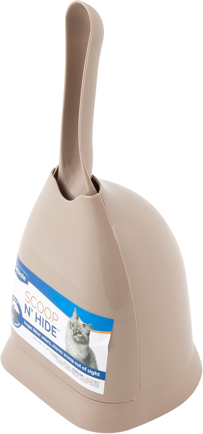 Petmate Scoop N' Hide Cat Litter Scoop with Discreet Holder; Titanium - Image 5