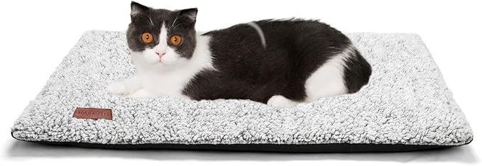 Mora Pets Self Warming Cat Bed Self Heating Cat Dog Mat Pet Pad Extra Warm | Self Heated Cat Bed for Indoor Outdoor Pets, Removable Washable Cover, Non Slip Bottom, Crinkle-Free, No Plug, Grey 24" x 18" by MoraPets