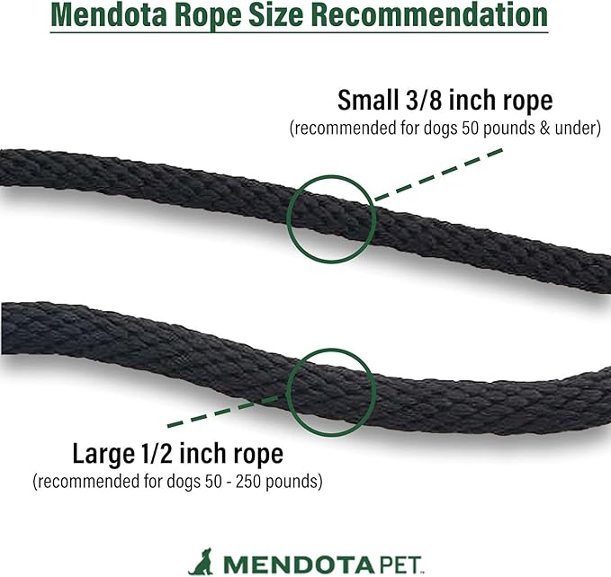 Mendota Pet Snap Leash - British-Style Braided Dog Lead, Made in The USA - Pink, 1/2 in x 4 ft - for Large Breeds - Image 4