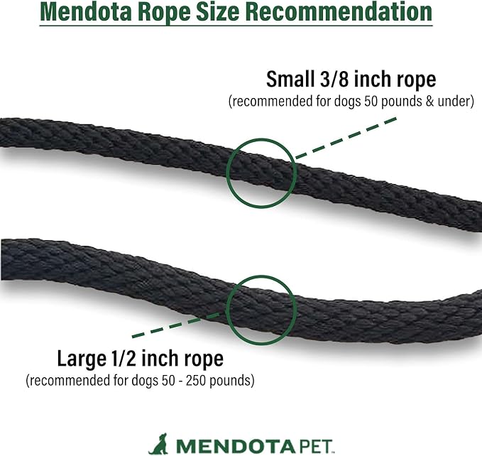 Mendota Pet Snap Leash - British-Style Braided Dog Lead, Made in The USA - Mocha, 1/2 in x 6 ft - for Large Breeds - Image 4