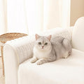MYSKY HOME Couch Cover for Dogs, Plush Soft Sofa Cover Washable, Chair Cover for Dogs, Couch Arm Cover Pet Friendly, Waterproof Non-Slip Sofa Slipcover Furniture Protector, Cream, 35" x 35" by MYSKYHOME