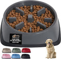 GORILLA GRIP® Patented Slow Feeder Dog and Cat Bowl, BPA Free, 4 Cup Gray | Interactive Puzzle Toy for Food Training Enrichment, Keeps Pets Busy and Prevents Puppy Overeating, All Breeds by Unknown