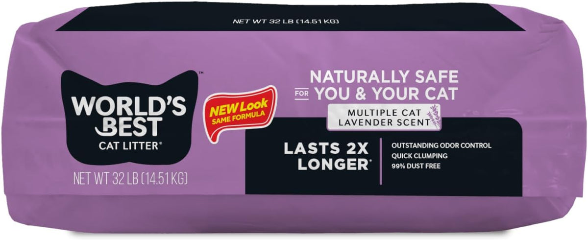 World's Best Cat Litter, Lavender Scented, Long-Lasting Odor Control, 32 lb - Image 9