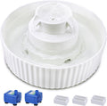 Lawfery Ceramic Cat Water Fountain, 2.1L/71oz Cupcake Pet Fountain | 3 Carbon Filters, 2 Quiet Pumps, Heavy Ceramic Body, and 360° Drinking Area, Drinking Bowl for Indoor Cats and Small Dogs by Lawfery