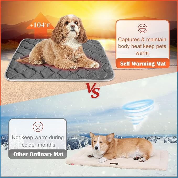 Self Warming Cat Bed Self Heating Cat Mat Thermal Pet Bed Mat Self-Warming Dog Crate Pad - Image 5
