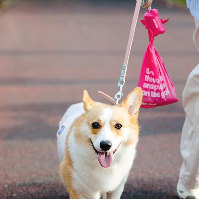 Deo Doo Dog Poop Bags with Handles & Holder, 108 Bags, Rose Scented | Extra Thick Leak Proof, Easy-Tie Design for Small and Medium Dog Walks, Pet Waste Pickup and Cat Litter Cleanup - Image 7