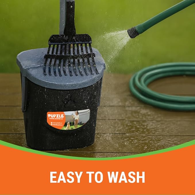 Pupzle Dog Pooper Scooper with Bag Attachment, 40" Long Handle Dog Scooper | Dog Poop Scoop for Yard, Large Capacity Swivel Bin and Rake Pooper Scooper, Lavender Scented Bags for Large Dogs (Grey) - Image 7