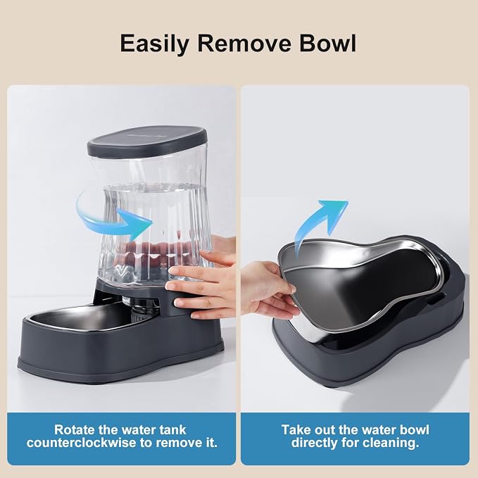Gardner Pet Automatic Dog Water Dispenser Gravity Stainless Steel Water Waterer Feeder, 100% BPA-Free Large Capacity Water Feeding Bowls for Medium & Large-Sized Dogs,Cats, Other Pets -(2.1 Gallons) - Image 8