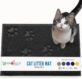 Andalus Small Cat Litter Mat, Pack of 1 - Waterproof, Non-Slip & Easy to Clean Cat Litter Box Mat for Extra Efficient Pet Litter-Trapping, Black (15.75” X 11.75”) by AndalusBrand