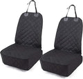 HONEST OUTFITTERS Dog Car Seat Cover 2 Pack, Waterproof Front Seat Car Cover for Cars, Trucks, and Suvs, Pet Front Cover for Cars, Nonslip Dog Seat Cover, Black by HONESTOUTFITTERS