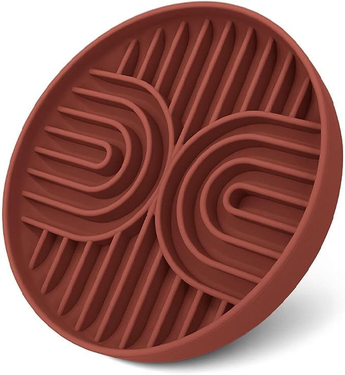 Slow Feeder Dog Bowls, Dishwasher Safe, Non-Slip Base, BPA-Free Slow Eating Dog Bowl (Mocha, 1-Pack) by Fur-Brained