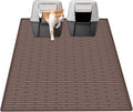 40"x30"(100cmx75cm) Extra Large Silicone Cat Litter Mat, XXL Litter Trapping Mat for Under Litter Box, Non-Slip Waterproof Kitty Litter Catcher, Easy to Clean Mat for Cats, Dark Brown by WelcometoULTIBE