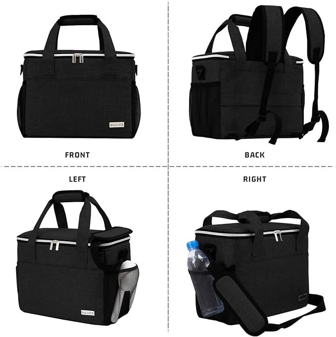BAGLHER Dog Travel Bag Backpack Pet Supplies Backpack Pet Accessories Storage Bag 5-Piece Set With Shoulder Strap 2 Lined Pet Food Containers 2 Foldable Feeding Bowls Essential Kit for Pet travel - Image 2