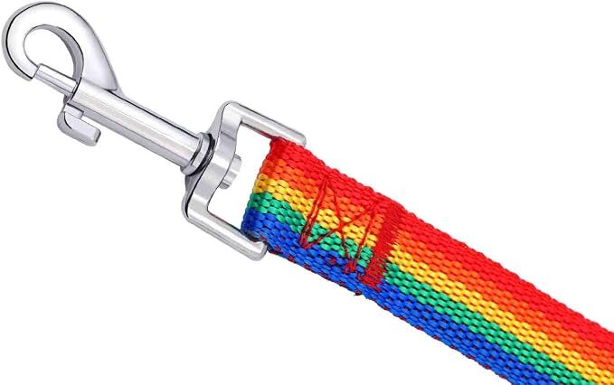 AMAGOOD 6 FT Puppy/ Dog Leash, Strong and Durable Traditional Style Leash with Easy to Use Collar Hook, Great for Small and Medium Dogs (3/4 in x 6 ft(Pack of 1), Rainbow) - Image 4