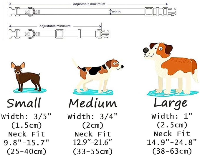 Mihqy Dog Collar for Large Dogs, Fashion Design, Pink Rose,L | Neck Fit 14.9"-24.8", Multiple Patterns，4 Sizes for Small Medium Large Dogs, Comfortable for Walks and Outdoor Hikes - Image 4