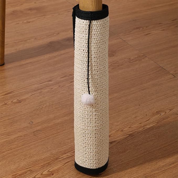 Cat Scratcher Mat with Interactive Mouse Toy, Cat Scratching Post Natural Sisal Table Leg Scratch Wrap Cat Grinding Claws Scratching Post Replacement Flexible Installation by Unknown
