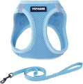Voyager Step-in Air Cat Harness & Leash Set - Baby Blue, XX-Small | 12 - 13.5" in Chest, Reflective Bands, All Weather Breathable Air Mesh, Cats Compatible, Fast Drying by BestPetSuppliesLLC