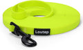 Waterproof Long Line Dog Leash, Padded Handle, 10 ft, Yellow | Soft PVC-coated webbing with 360° swivel carabiner for swimming, tracking and rainy walks by Loutep
