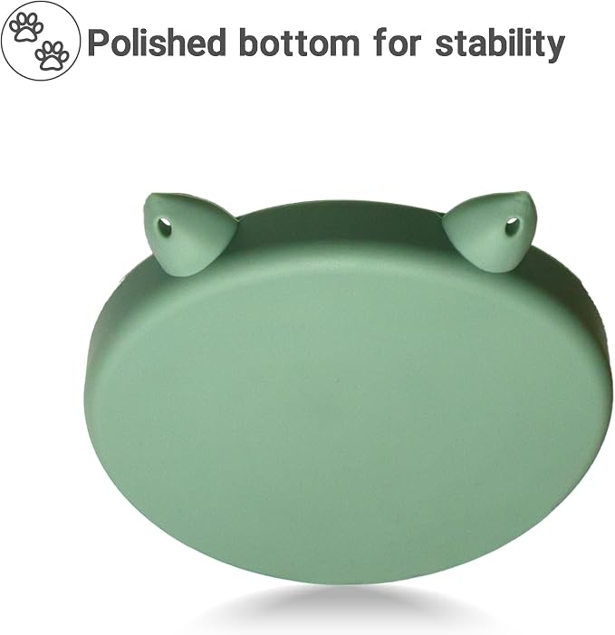 Bifeaw Slow Feeder Cat Bowl, Easy to Clean Silicone Bowl, Ideal for Dry and Wet Food (Green and Blue) - Image 4