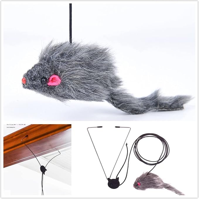Kalimdor Interactive Cat Feather Toys,Retractable Teaser Toy ，Hanging Interactive Toys for Indoor Cats Kitten Play Chase Exercise, Kitten Mental Exercise Toys (2 Pack) - Image 5