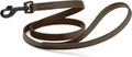 Dogline Biothane Waterproof Dog Leash Strong Coated Nylon Webbing with Black Hardware Odor-Proof Easy to Clean High Performance for Small or Large Dogs Made in USA 4 or 6 ft Lead, Dark Chocolate Brown by Dogline