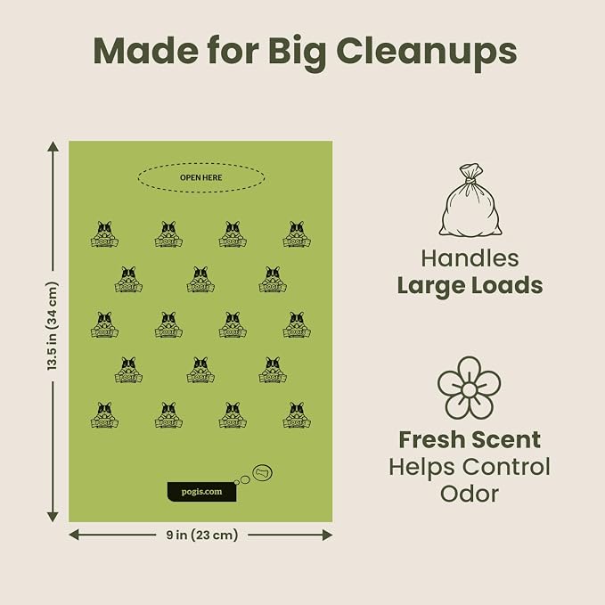 Pogi’s Dog Poop Bags – Leak-Proof & Extra Thick Pet Waste Bags (Fresh Scent, 30 Rolls, 450-Count) - Image 4