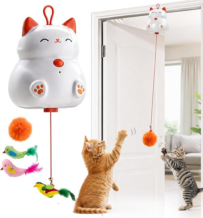 Indira Interactive Cat Toy – Automatic Moving Cat Toy with Birds & Ball, Cat Toys for Bored Indoor Adult Cats, Stimulating Cat Toys, Cat Interactive Toys for Indoor Cats Rechargeable by Unknown