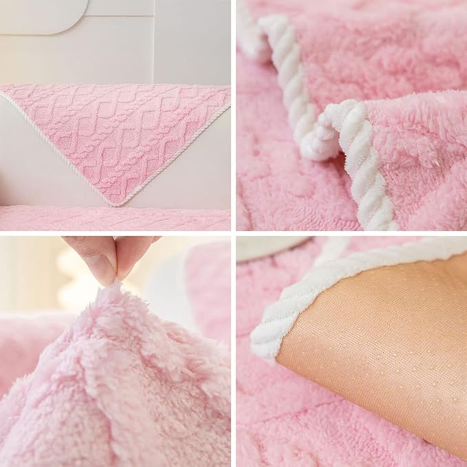 vctops Geometric Jacquard Plush Sofa Couch Covers Farmhouse Neutral Non Slip Sectional Couch Cover Soft Warm Sofa Slipcover for Dogs, Children, Pets Furniture Protector (Pink,43"x63") - Image 7