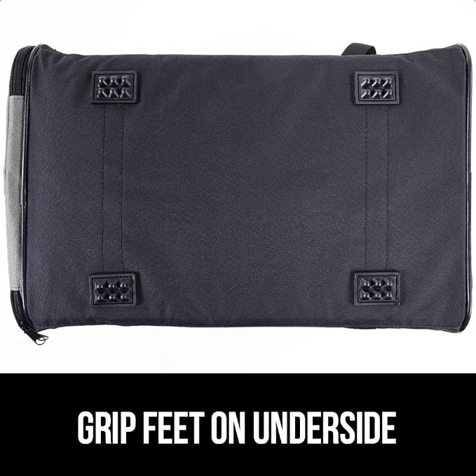 GORILLA GRIP Cat Carrier Travel Bag Up to 15 Lbs, Soft Collapsible Small Dog Carriers, Top and Side Entry Breathable Mesh, Grip Feet on Underside, Cozy Washable Waterproof Pad, Portable Kennel, Gray - Image 6