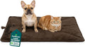 FurHaven ThermaNAP Self Warming Cat Mat, Dog Bed for Crates with Self-Warming Technology for Cozy Rest, Fully Machine Washable, Large, Plush Faux Fur, Espresso by FurHaven
