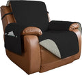 PureFit Reversible Quilted Oversized Recliner Sofa Cover, Water Resistant Furniture Protector, Washable Couch Cover with Elastic Straps for Kids, Dogs, Pets (Large, Black/Beige) | Black/Beige, Water Resistant Couch Protector, Washable Pet Couch Cover w... by PureFit