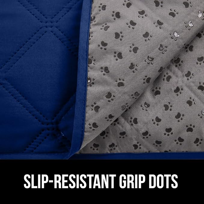GORILLA GRIP® Waterproof Dog Blanket, Couch Cover for Dogs, 82x102 Navy | Silicone Grip Backing, Washable, Leakproof, Protects Sofa, Sectional, Bed, Crate, Car and RV, Senior Pet Essential - Image 4
