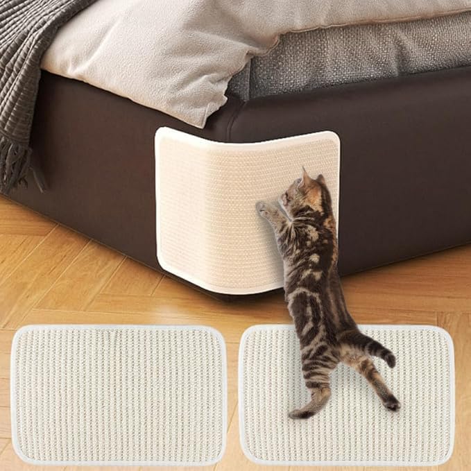 Cat Scratching Pad Natural Sisal Sofa Bed Corner Furniture Protector | Cat Scratcher Mats Protecting Carpets and Sofas Couch Corner Furniture Anti-slip Sisal Cat Repellent Mat for Sofa Desk Legs by Unknown