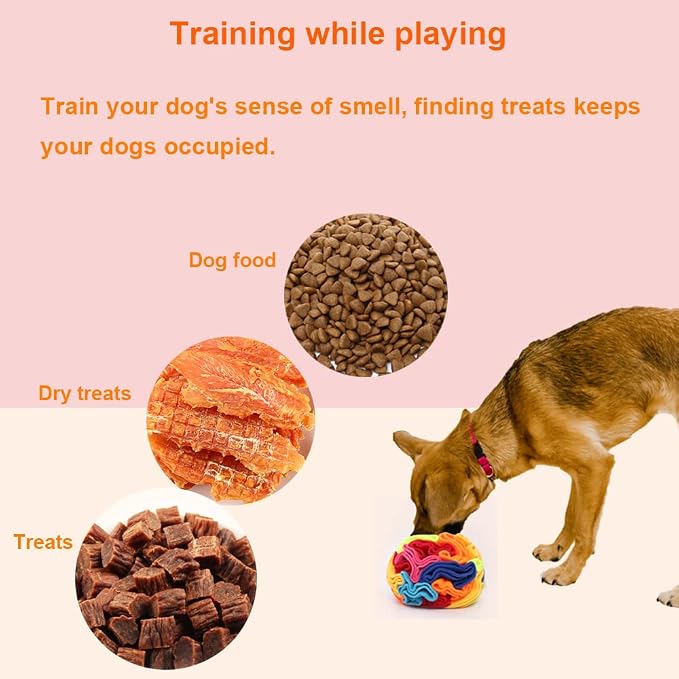 Ablechien Snuffle Ball - Snuffle Ball for Dogs Large Breed, Interactive Dog Toys to Keep Them Busy, Dog Puzzles for Large Dogs with Storage Bag Machine Washable - Image 4