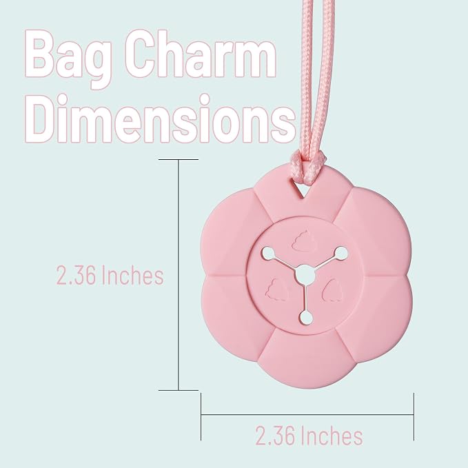 3 Pack Dog Poop Bag Holder, Hands-Free Used Waste Bag Carrier for Dog Leash, Lightweight Durable Silicone Dog Walking Accessories, Easy-to-Clean Poop Bag Clip, Pink Yellow Blue - Image 4