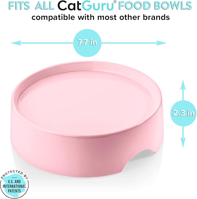 CatGuru Food Table for Cat Bowls, Elevated Feeding Station for Cat Food Bowl, Raised Stand for Pet Food and Water Bowls, Pet Feeder for Indoor Cats, Stress Free Stand for Pet Dishes (Pink, Standard) - Image 3