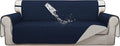 ISSUNTEX Double Protection 100% Waterproof Sofa Covers for Living Room, Reversible Couch Covers for 3 Cushion Couch Sofa, Furniture Protector Sofa Cover for Pets (X Large, Navy/Ivory) by ISSUNTEX