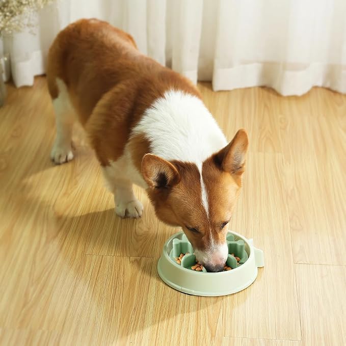 Soft Silicone Anti-Choking Puzzle Dog Bowl Insert - Anti-Slip Slow Down Eating Feeder for Regular Elevated Dog Bowls - Image 3