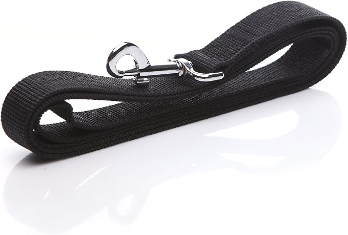 Nylon Dog Leash 4 Ft 5 Feet 6 Foot Long, Walking Training Dog Leashes for Medium Large Dogs, 1 Inch Wide(6ft,Black) - Image 3