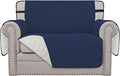 Easy-Going Reversible Couch Cover, Chair 30 in, Navy/Ivory | Machine Washable Slipcover For Dogs, Water Resistant Furniture Mat For Living Room, Non-Slip Sofa Cover, Pet Friendly by Easy-Going