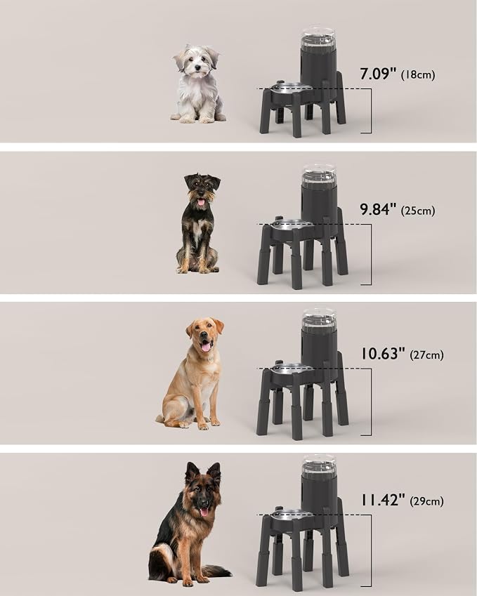 Dog Water Dispenser Stand, Pet Automatic Feeder Holder, Stand Only | Elevated Pet Water & Food Bowl for Medium Dogs, Stable and Anti-Slip Raised Bowl - Image 6