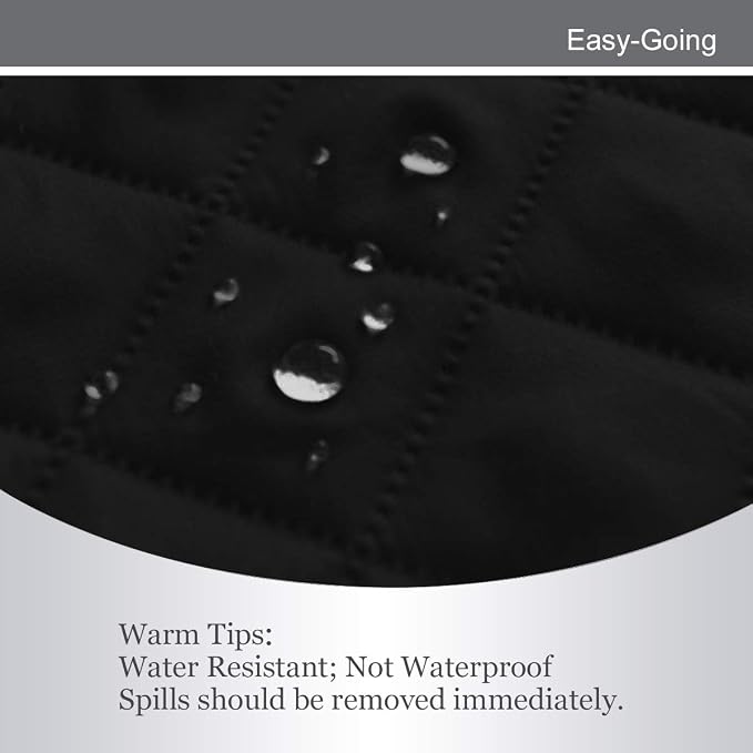 Easy-Going Chair Sofa Slipcover Reversible Sofa Cover Water Resistant Couch Cover Furniture Protector Cover with Elastic Straps for Pets Kids Children Dog Cat (Chair, Black/Black) | Machine Washable Slipcover For Dogs, Water Resistant Furniture Mat For... - Image 4