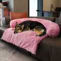 Luxurious Calming Dogs/Cats Bed Mats, Dog Pad Washable Removable Couch Cover, Plush Long Fur Mat for Pets, Waterproof Lining, Perfect for Small, Medium and Large Dogs and Cats (Pink, 53"x39") by Tinaco